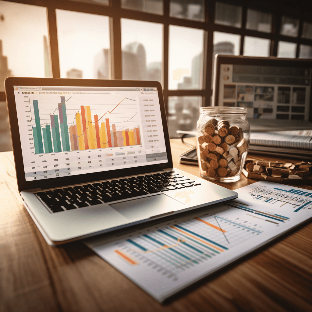 Automated accounting and payment process on a laptop